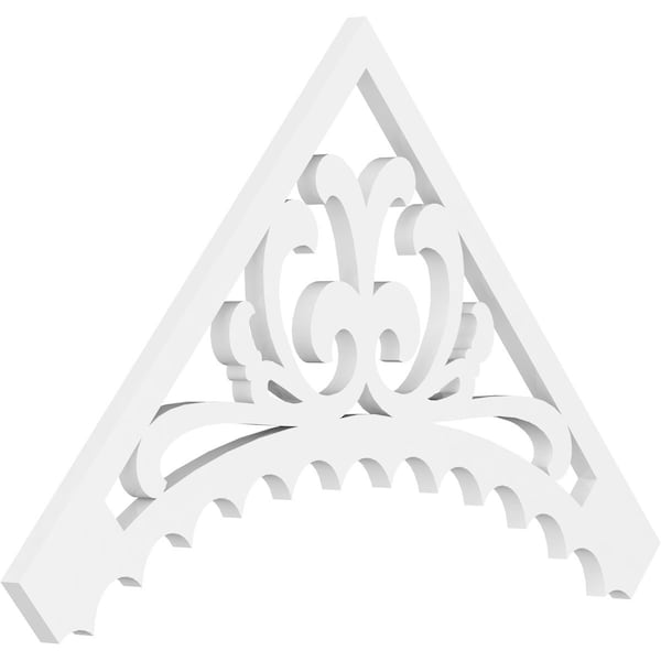 Ekena Millwork Pitch Genova Architectural Grade PVC Gable Pediment, 36"W x 21"H x 1"P (14/12) GPP036X021X100GEN - main